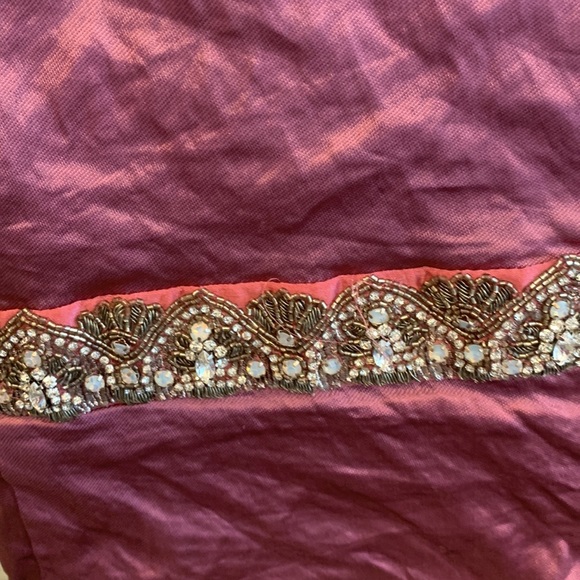 New Nicole miller dress jewel tone pink with rhinestones - Picture 4 of 7